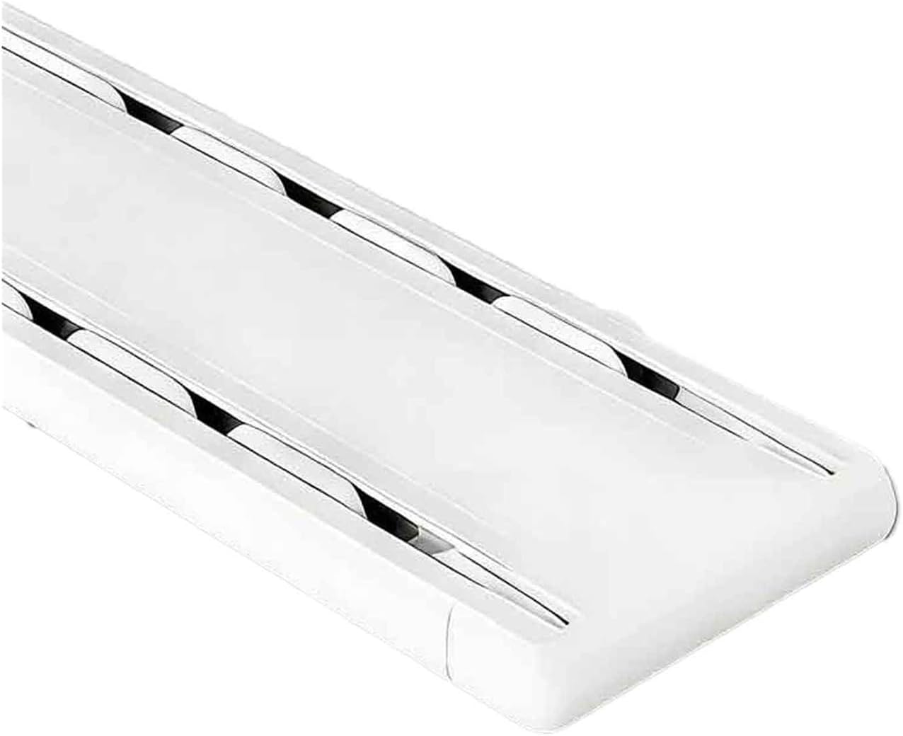 Aluminum Double Curtain Track Ceiling Mounted Curtain Rails Silent Slider Track System for Bedroom Kitchen Room Divider(White,410m(13.5ft))