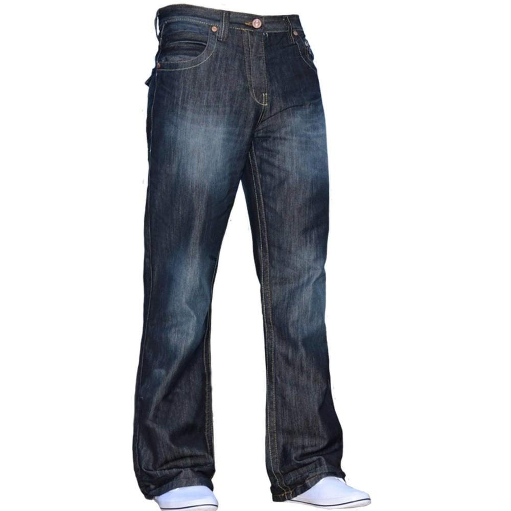 Apt Mens Basics Regular Fit Bootcut Jeans W32 - L30 Dark Wash