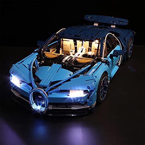 VONADO Led Light Kit for Lego Technic car Bugatti Chiron, Lights for Lego 42083 Race Car Building Blocks Model, Creative Collectible Building Brick Model Light Set for Gifts(Light Only)