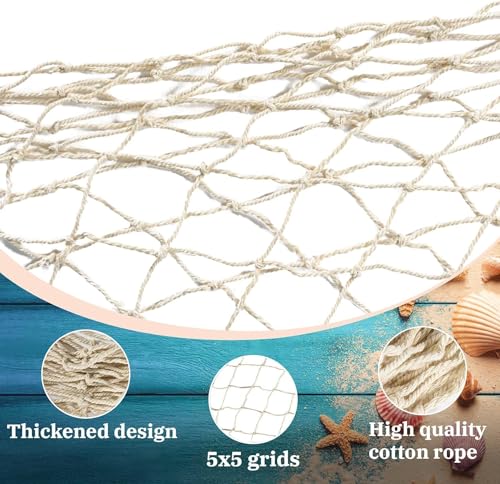 Image of Sukh Fish Net Decorations for Party - 2PCS 40 * 80in Decorative Fishing Net