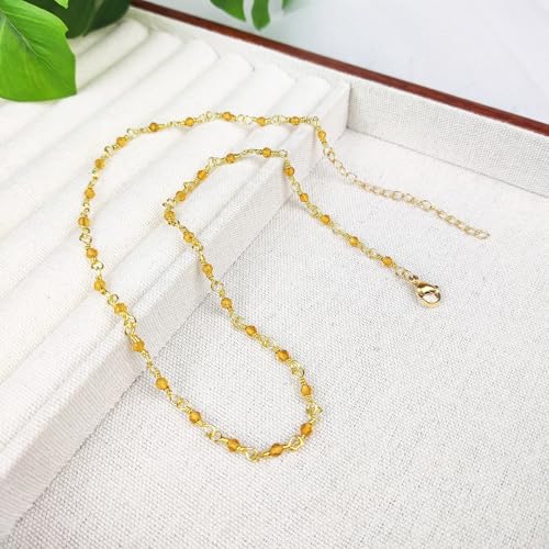 Tsdiyart Citrine Choker Necklace thumb #4