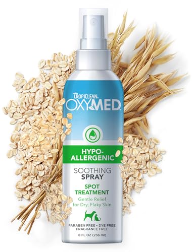 TropiClean Oxymed Hypoallergenic Cat & Dog Itch Relief Spray, 8oz