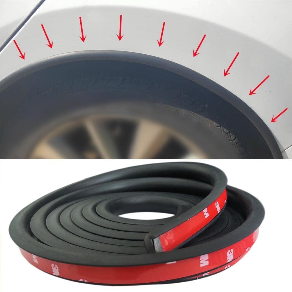 VAGMI 118'' universal fender flares PVC Car Fender Extension Black Wheel Eyebrow Protector Lip