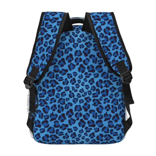 Mochila de leopardo estampada y ligera con amplio espacio diario unisex 4