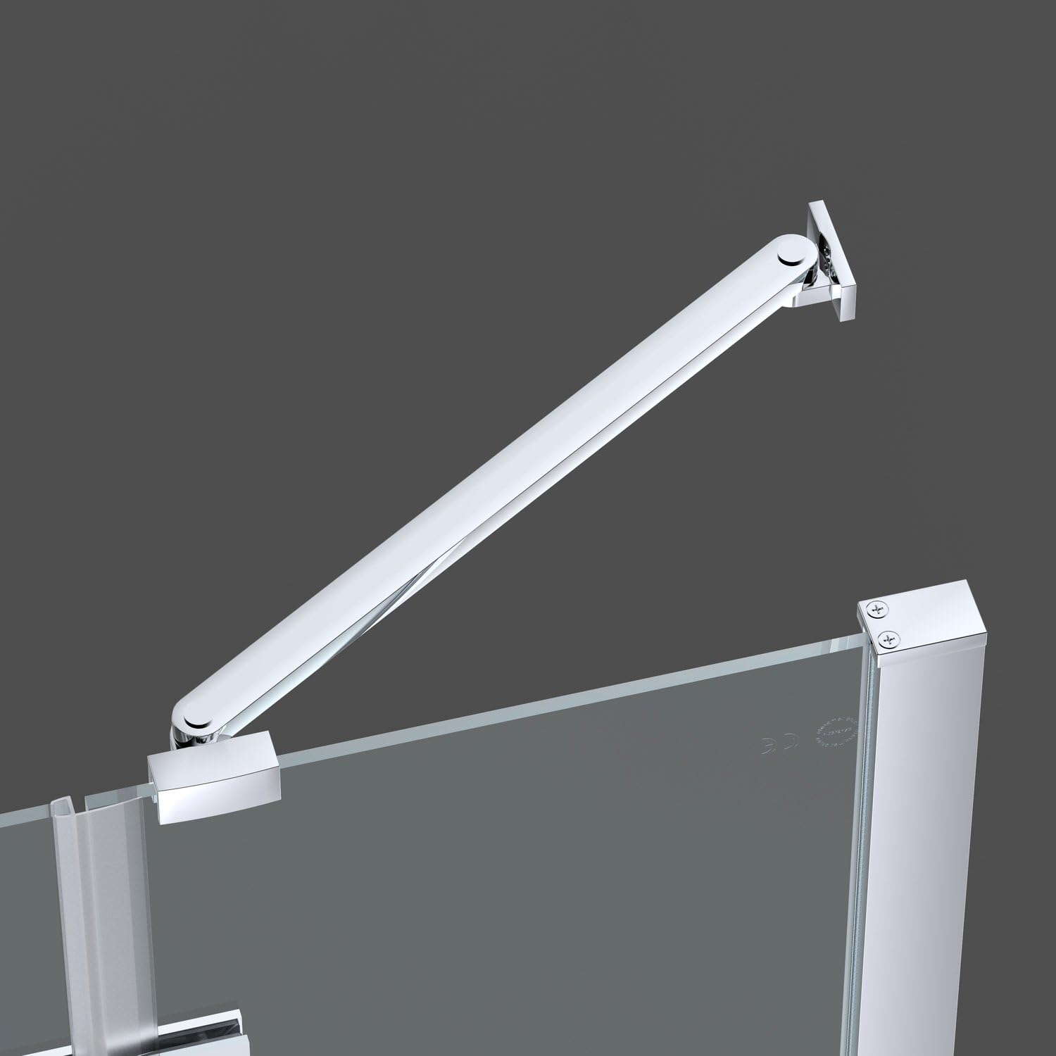 Box doccia 2 lati 90x120 cm fisso + porta un battente H200 cm cristallo 6mm profilo CROMATO PIPPO