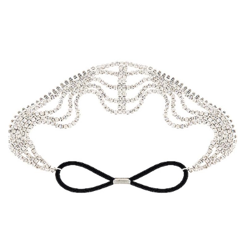 LamalaVintage Crystal Headband Bridal Headpieces Party Props Eye-catching Headband Korean-style Rhinestones Hair Accessory