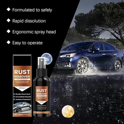 Rust Remover Spray for Cars & Metal, Multipurpose Rust Converter Spray Paint, Fast-Acting Metal Remover, Corrosion Protection,1PCS - Image 2