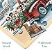MoinKidz Christmas Puzzles for Kids Ages 3-5, 24 Piece Puzzle for 3 Year Old Red Truck with Puppies, Christmas Dogs Wooden Jigsaw Puzzles with Tray