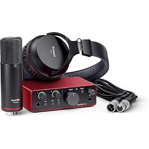 Focusrite Scarlett Solo Studio USB Audio Interface Bundle