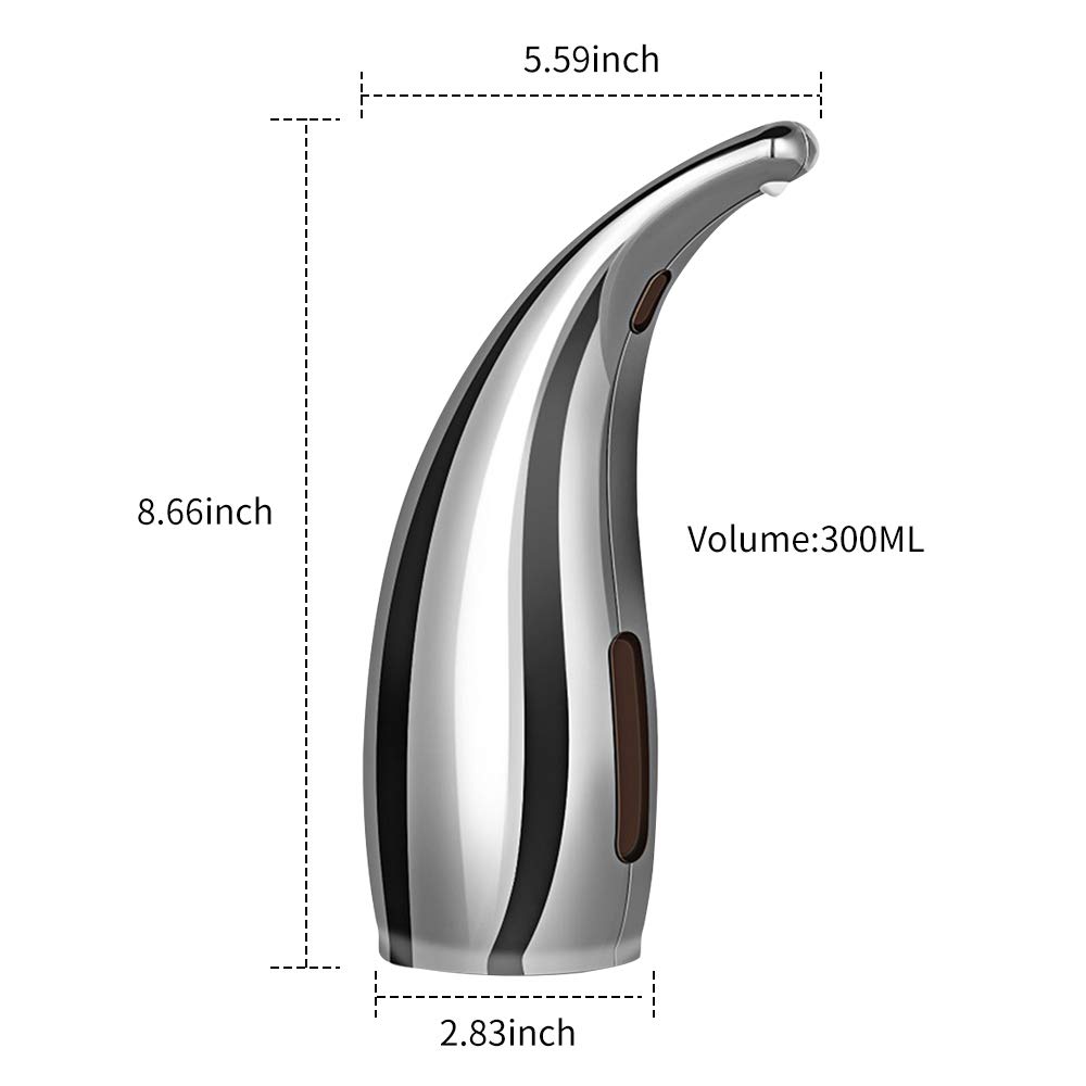Dispenser di Sapone Senza Schiuma A Infrarossi con Sensore Intelligente A Infrarossi per Dispenser di Sapone Liquido 300ml