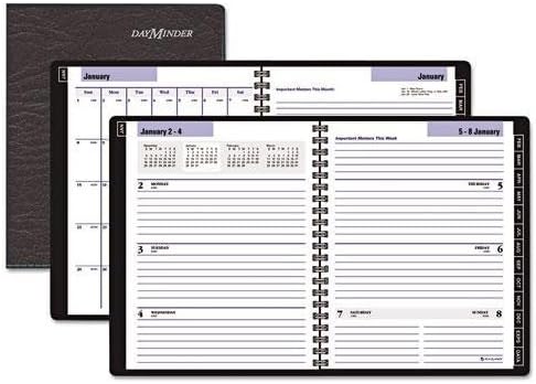 AT-A-GLANCE 2023 8.75 in x 6.875 in Black Faux Leather Executive Planner, Format Weekly, Sheet Size 8-3/4 in x 6-7/8 in, Paper Color White