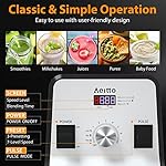 Aeitto Blender, Blenders for Kitchen with 1500-Watt Motor, 68 Oz Large Capacity, Professional Countertop Blenders for Ice Crush, Frozen Drinks, Silver - Image 3