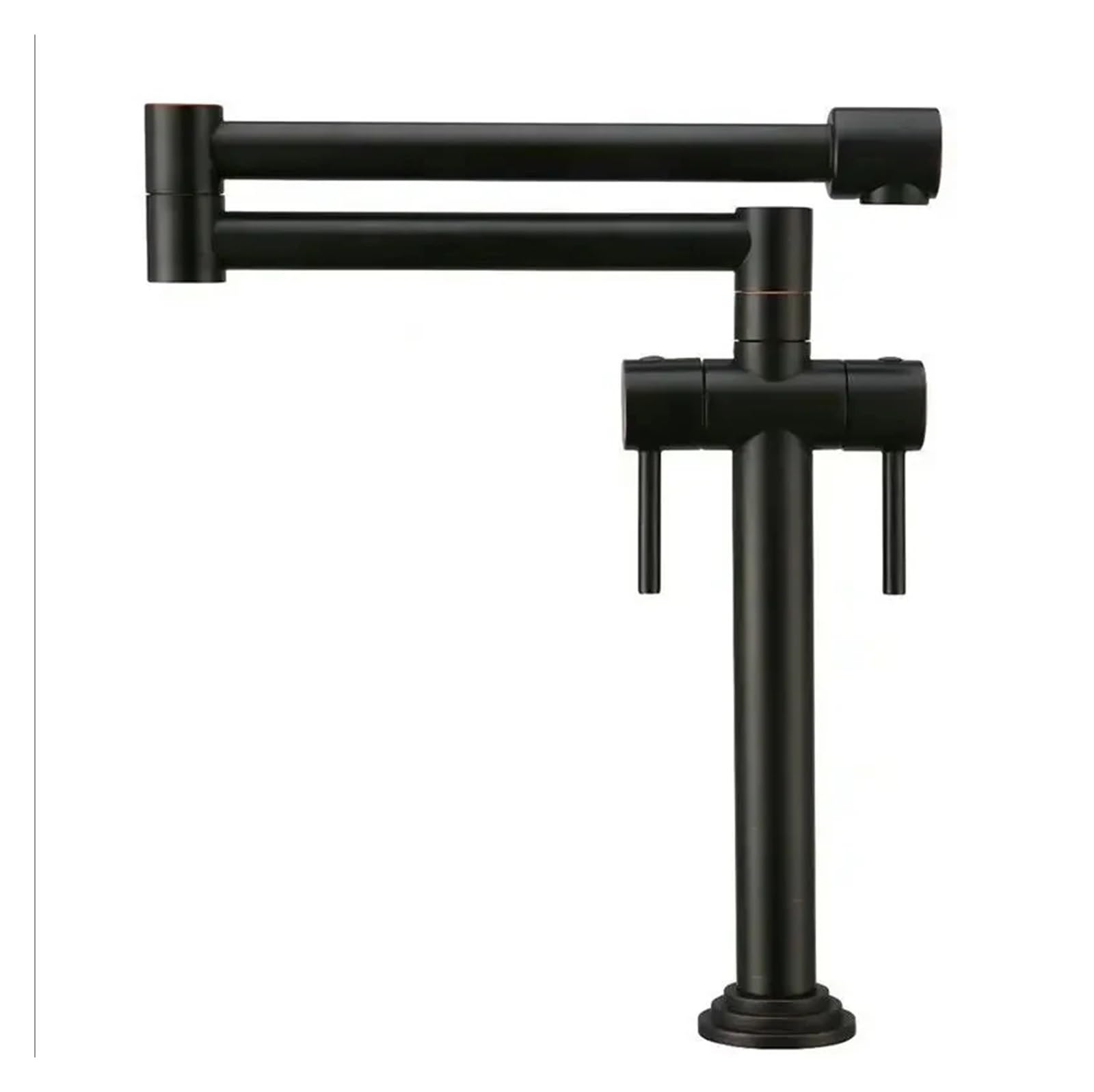Ewsdsfs Black Kitchen Faucet Solid Brass Crane For Deck Mounted Sink Mixer Foldable Nickel Brushed/Gold/Chrome/Orb/Black(Black)