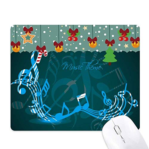 Tapis de souris bleu antidérapant notes de musique contre fatigue poignet