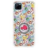 Imagen describiendo el producto Funda Oficial de Pokémon para Realme C21Y - C25Y con Patrón Sticker Poké Ball