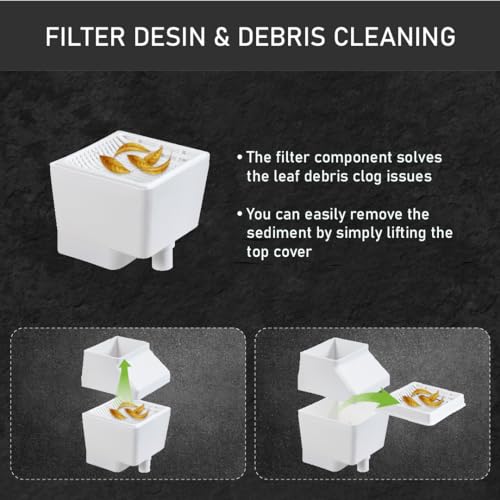 Rain Barrel Diverter, RainWater Collection System Fits for 2 x 3” and 3 x 4”, Downspout Diverter with Adjustable Collection Capacity, Polyvinyl Chloride (PVC), White by AZG Go - Image 5
