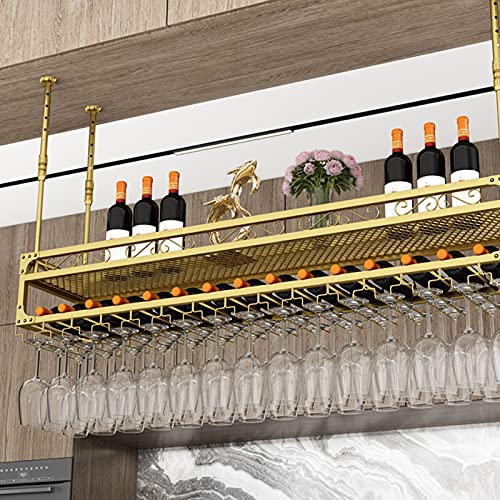 Casier à vin suspendu réglable pour optimiser l'espace et protéger les verres - 2