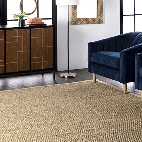 Nuloom Elijah Natural Seagrass Farmhouse Runner Rug, 2' 6" X 6', Beige #TOP7