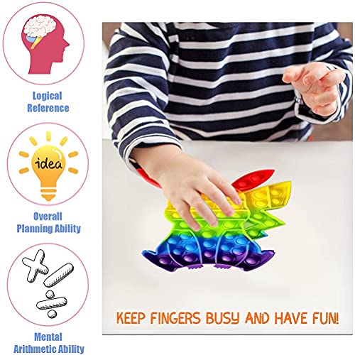 BTSRPU Brinquedos de apertar de silicone para autismo, necessidades especiais de crianças e adultos