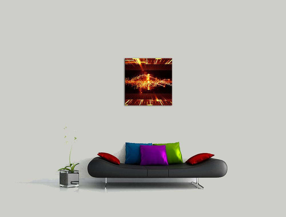 Bilderdepot24 Bild auf Leinwand | Abstrakte Kunst 51 in 60x60 cm als Wandbild | Wand-deko Dekoration Wohnung modern Bilder | 200740-60x60
