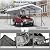 Outdoor Metal Carport, 10x15FT Heavy Duty Carport Canopy with Electro-Galvanized Steel Top & Triple-Braced Foundation, Garage Shelter Shade for Trucks, Boats, Cars