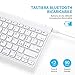 immagine 6OMOTON Tastiera Bluetooth per iPad, Tastiera Ricaricabile Compatibile con iPad 10.2 2019 /iPad Air 2 3 4/ PRO 9.7 10.5 11 12.9 e iPhone, Layout Italiano QWERTY, Sottile e Leggera Portatile, Bianca