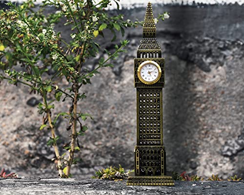 DS. Distinctive Style Decoración de Estatua Modelo Torre Big Ben metálica (23,5 cm)