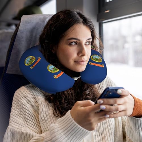 Almohada de viaje de poliéster tamaño único negra miniatura 6