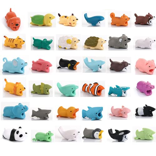 JUHUTONG 12 Pack Cute Animal Cable Protector Various Animal Cable Chewers Prevents Cable Break Cable Protector Case for iPhone/iPad - Image 3