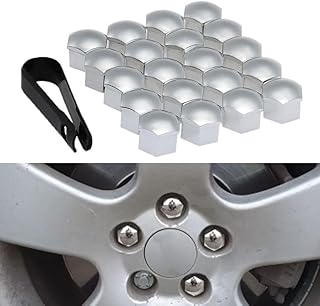 Pack of 20 Car Wheel Bolt Caps for Volkswagen VW Beetle Phaeton Magotan Touareg Passat Polo Wheel Bolt Protection Cover Wheel Nuts Dust Protection Caps Accessories, Anti-Theft Accessories