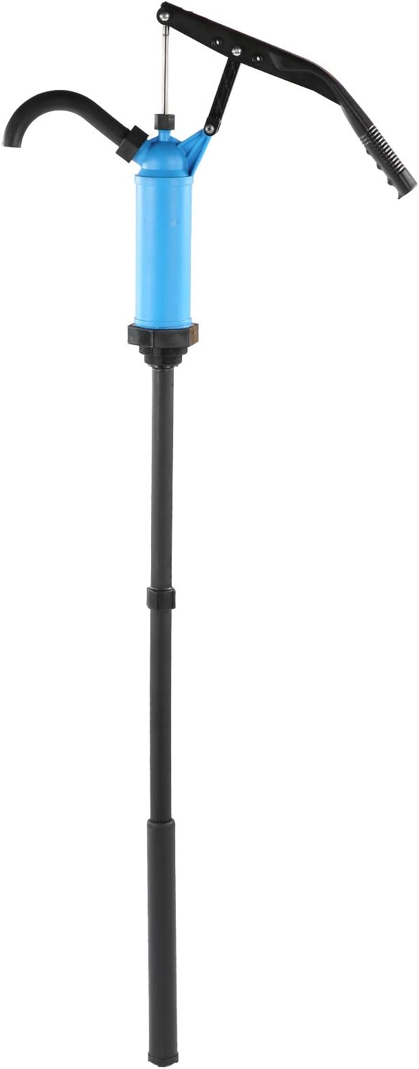 Eacam Telescopic Siphon Hand Pump, Self‑Adjusting Manual Barrel Drum Pump for Conveying Water, Oil, Fuel, Solutions with Complete Tools for High Safety Factor