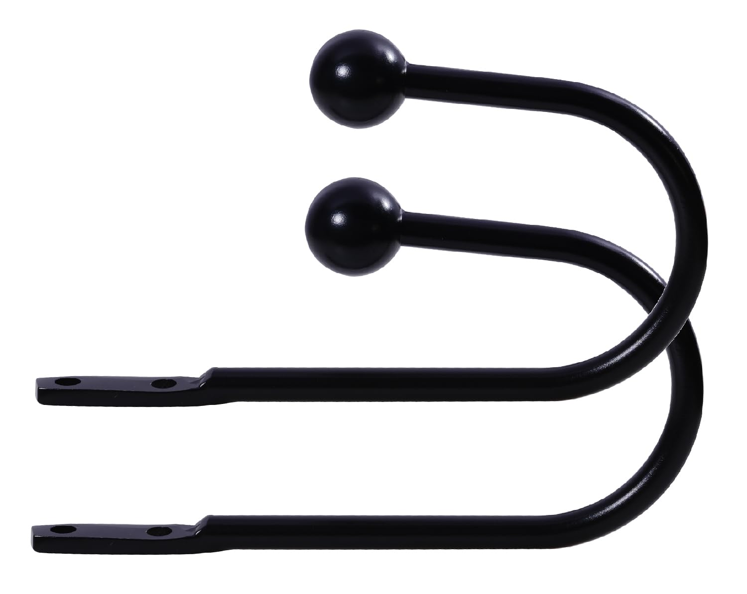 Lister Cartwright Obsidian Black (Ball Finial) Curtain Hold Backs 2 X Metal Curtain Holdback Decorative Drapery All Fixing Included (Obsidian Black, Ball)