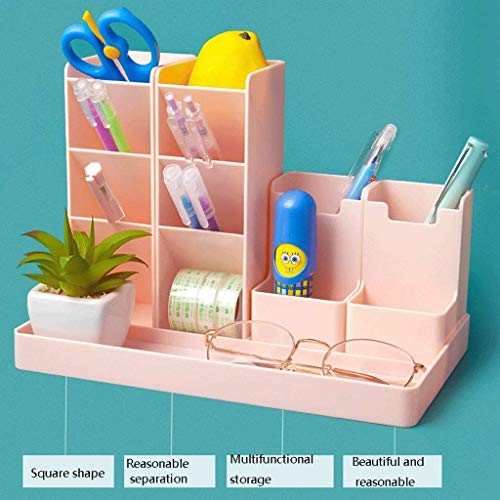 Portapenne Organizer da scrivania, Portapenne Multifunzionale, Portapenne da scrivania, Rimovibile, Combinazione Libera Combinazione Libera (Rosa)