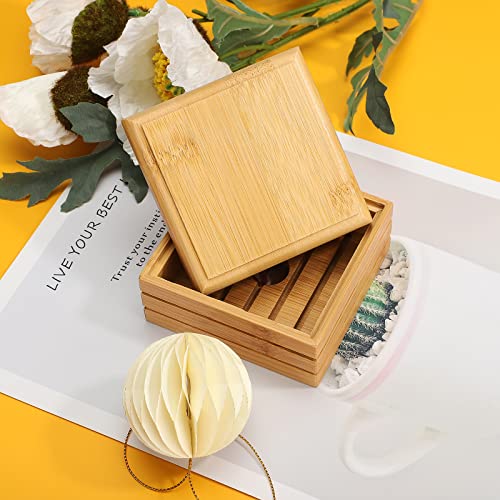 2-Pack Wooden Soap Case Holder with Lid - Wooden Soap Dish for Bathroom, Shower, Bathtub