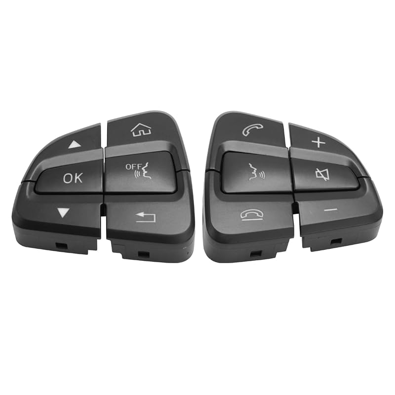 Kit de reparo dos botões do volante para Mercedes-Benz C-Class W205 e GLC X253, preto, 12 peças