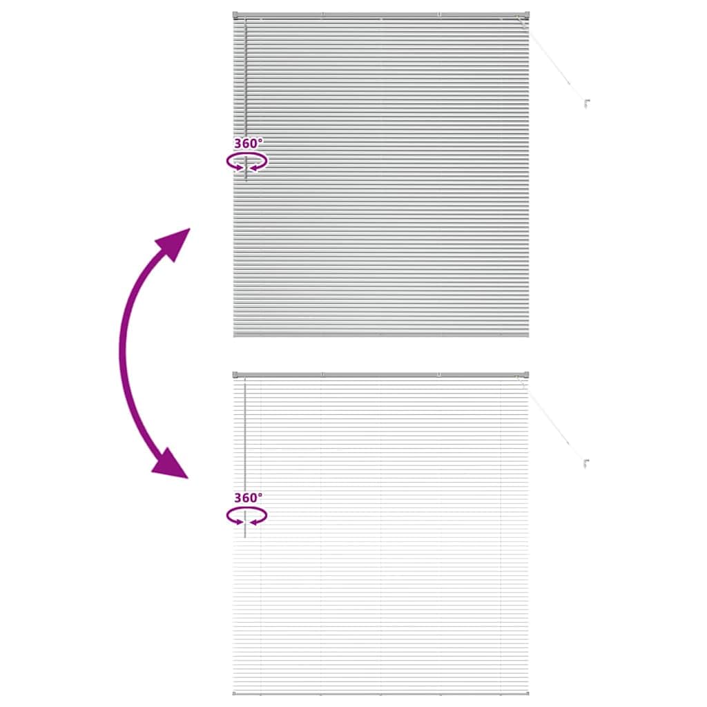 vidaXL Balkenjalousien Silber 175 x 160 cm Aluminium, Moderne rechteckige Aluminiumjalousien, verstellbare Fensterbehandlung, Lichtschutz für Zuhause, Büro