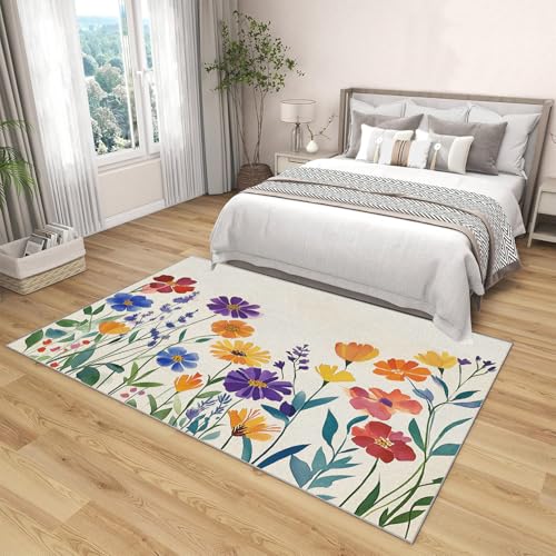 Tapis de salon moderne abstrait grand tapis doux chambre - 4
