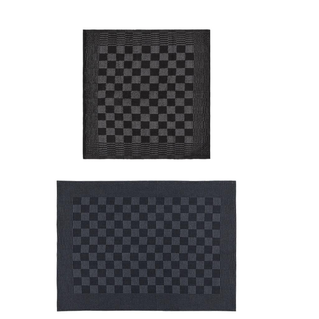Set di 10 asciugamani in 100% cotone, 5 strofinacci da 50 x 70 cm, 5 asciugamani per ospiti 50 x 50 cm, versatili per bagno, cucina, sauna, viaggi, casa, casa vacanze