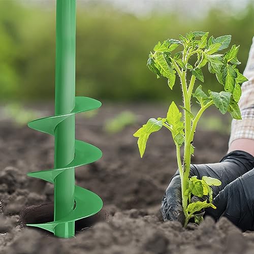 Cyleodo C002101 Auger Drill Bit For Planting, 4X25Inch Garden Earth Auger Drill Bit, Spiral Drill Hole Rapid Planter Seedling & Bedding Plant,Ground Planting Drill Bit Auger Post Hole Digger thumb #4