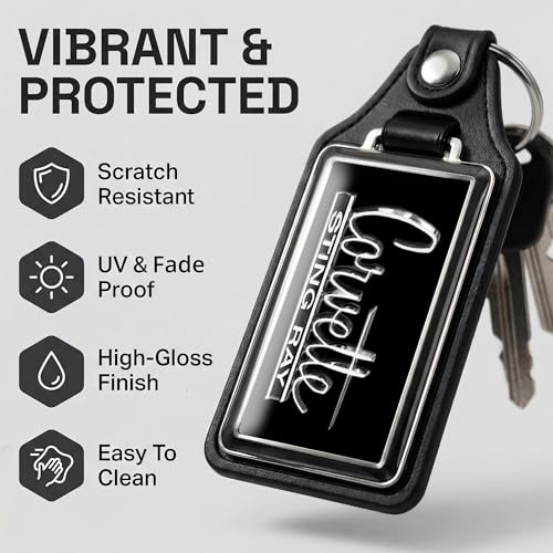Image of Brotherhood Car Key Chain for Corvette - Classic Models Keychain for Men and Women Gift Key Ring Key Chain