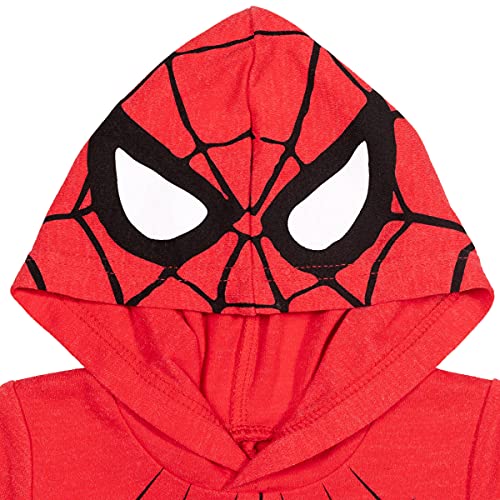 Barboteuse Spiderman à capuche pour bébé garçon 3-6 mois rouge et bleu - 4