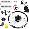 TBVECHI Electric Bicycle Wheel Kit 20" Rear Wheel Hub Motor Electric Bike Conversion Kit, 36V 250W E-Bike Brushless Powerful Hub Motor Waterproof w/LCD Display (36V 250W Rear Wheel) #2