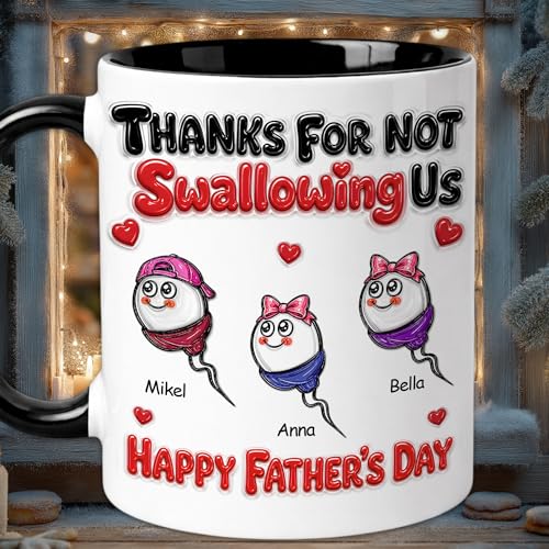Taza personalizada para papá con nombres de hijos miniatura 5