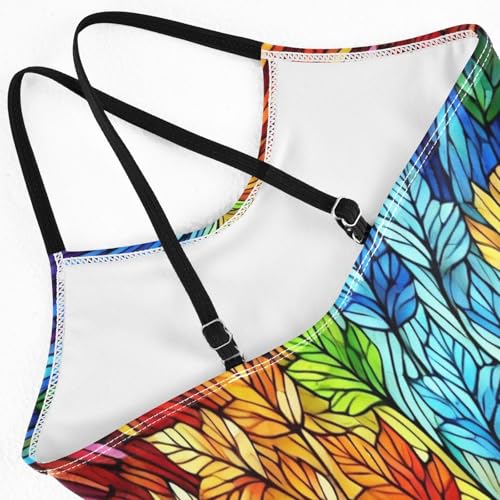 Glass Tree Colorful Bathing Suits for Girls Kids Swimsuits One Piece Swimsuits Summer Beach Swimwear4