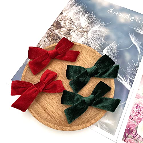 Presilhas de cabelo com laço de veludo, 24 peças para bebês meninas, acessórios de presilha de jacar