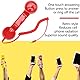 Retro-Telefonhörer, Retro-Vintage-Telefonhörer, Handy-Empfänger, Mikrofon, Mikrofon, Lautsprecher für Mobiltelefone, Computer (Rot)