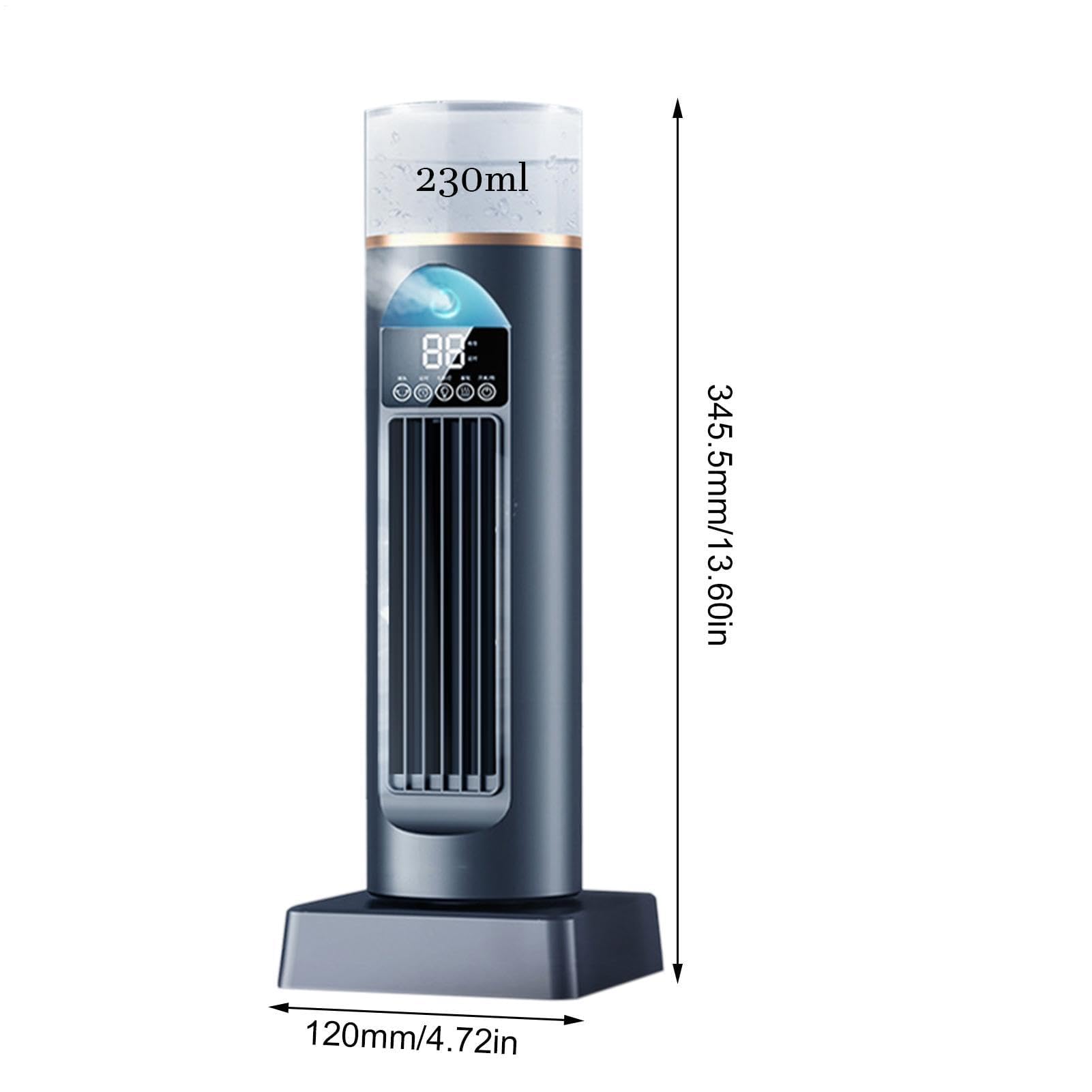 Przenośny wentylator klimatyzatora, bezłopatkowa chłodziarka pokojowa z timerem i pilotem, cichy nawilżacz parowy do sypialni, biura, akademika, pojemność 230 ml