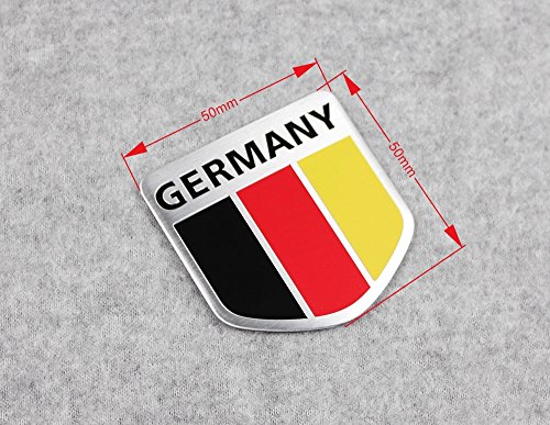 Generic Car Alloy Metal German Germany Flag Chrome Side Rear Emblem Badge Decal Sticker #TOP4
