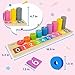 Bimi Boo Number Puzzle Montessori Toys, Stacking Rings and Counting Games, Color Recognition and Math Learning for Toddlers, Early Development and Activity Toys (45 Wooden Rings, 10 Titles)