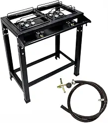 Roa Fogão Industrial 2 Bocas Jr Alta Pressão Preto C/Mangueira